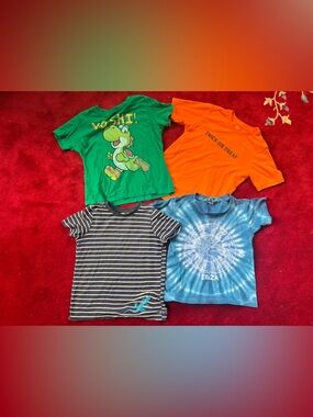 Assorted Casual T-Shirts - Green Yoshi, Blue Ibiza Tie-Dye, Halloween, Gecko 🦎